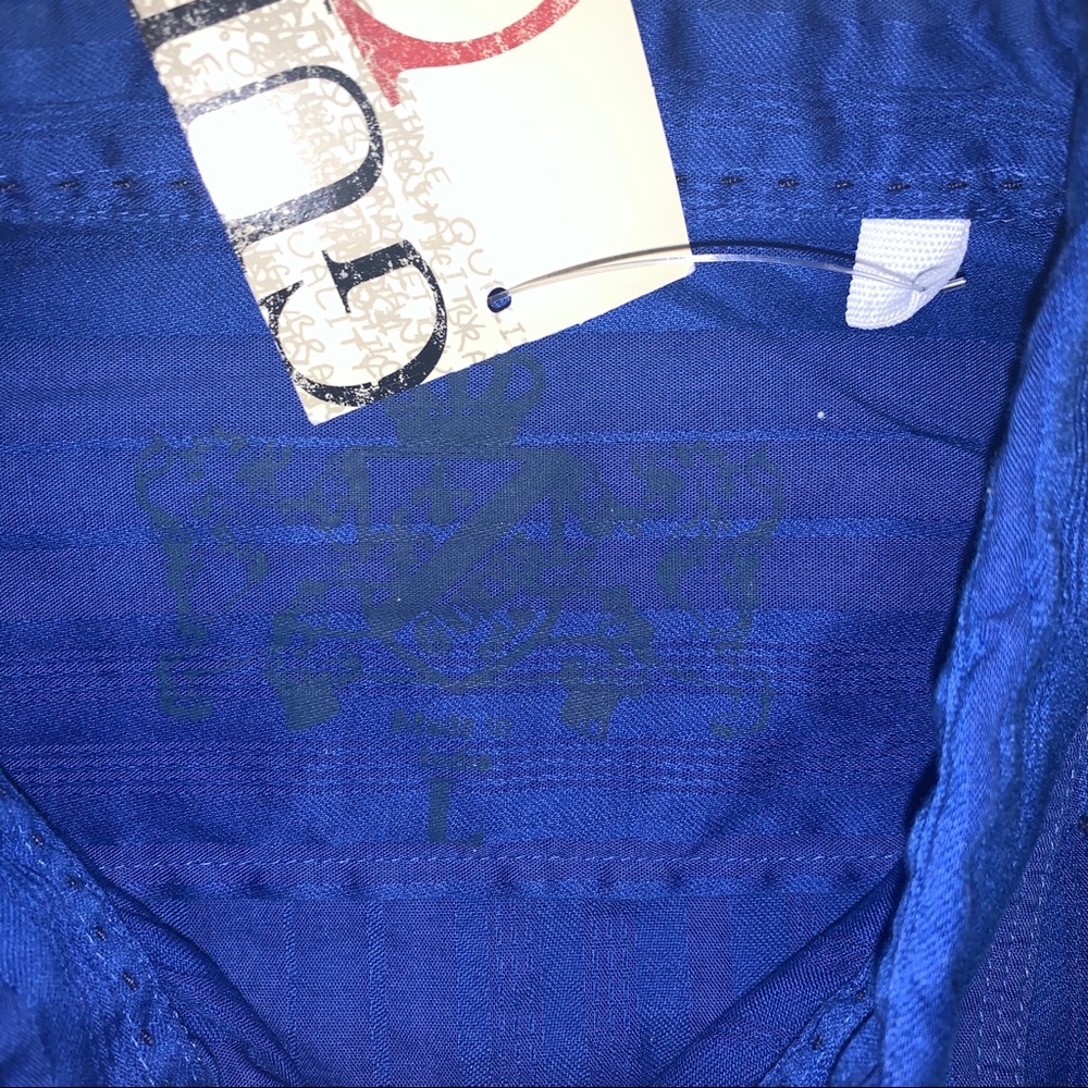 Guess Blue & Black Men’s Dress Shirt NWT - Picture 3 of 3